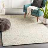 Avon AVO-2304 Traditional Wool Rug AVO2304-912 Khaki, Teal, Cream, Camel 100% Wool 9' x 12'