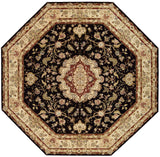 Nourison Nourison 2000 2028 Persian Handmade Tufted Indoor Area Rug Black 10' x OCTAGON 99446448798