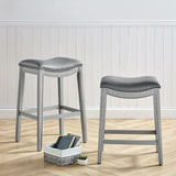 Grover Leatherette Counter Stool Matte Gray