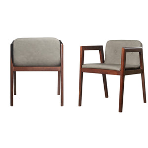 VIG Furniture Modrest Avrum - Modern Dark Grey Eco-Leather Dining Chair (Set of 2) VGTSID-GREY-DC