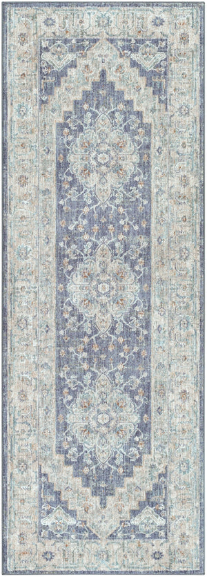 Avant Garde AVT-2300 Traditional Polyester, Polypropylene Rug AVT2300-2773 Medium Gray, Charcoal, Light Gray, Beige, Tan, Camel, Denim 90% Polyester, 10% Polypropylene 2'7" x 7'3"