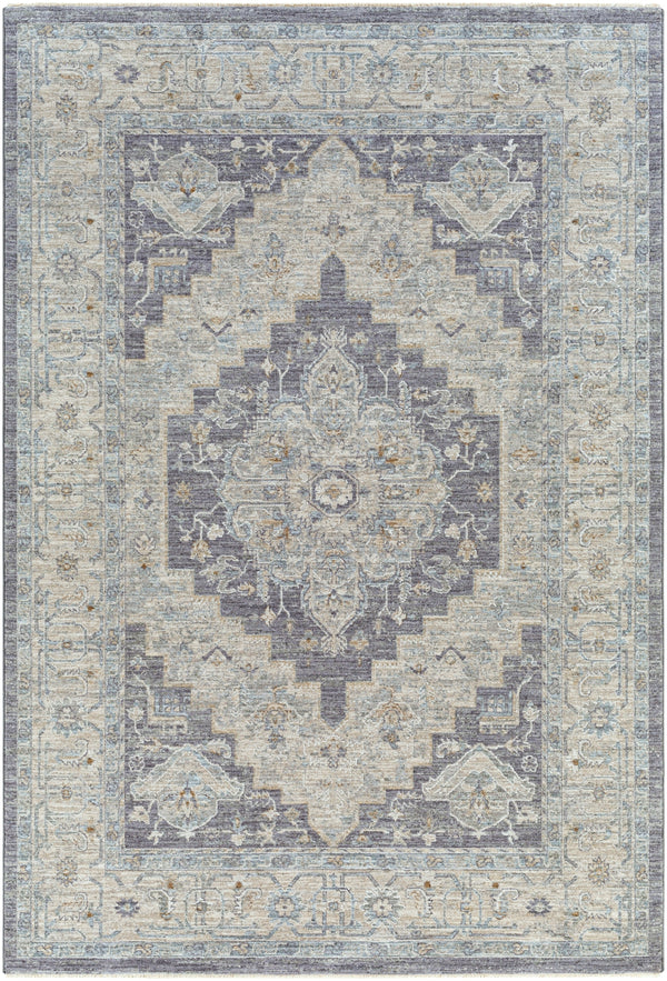 Avant Garde AVT-2300 Traditional Polyester, Polypropylene Rug AVT2300-575 Medium Gray, Charcoal, Light Gray, Beige, Tan, Camel, Denim 90% Polyester, 10% Polypropylene 5' x 7'5"