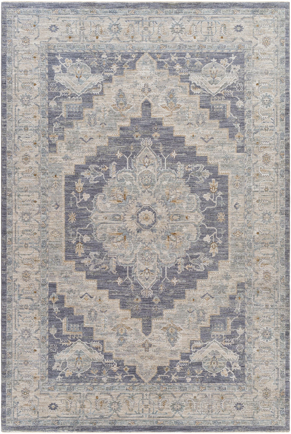 Avant Garde AVT-2300 Traditional Polyester, Polypropylene Rug AVT2300-9122 Medium Gray, Charcoal, Light Gray, Beige, Tan, Camel, Denim 90% Polyester, 10% Polypropylene 9' x 12'2"