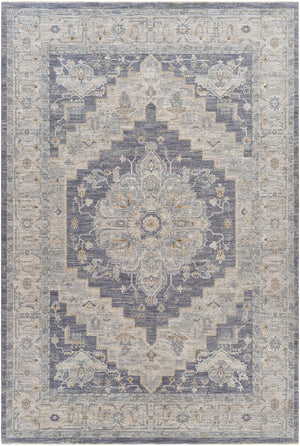 Avant Garde AVT-2300 Traditional Polyester, Polypropylene Rug AVT2300-9122 Medium Gray, Charcoal, Light Gray, Beige, Tan, Camel, Denim 90% Polyester, 10% Polypropylene 9' x 12'2"