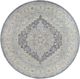 Avant Garde AVT-2300 Traditional Polyester, Polypropylene Rug AVT2300-67RD Medium Gray, Charcoal, Light Gray, Beige, Tan, Camel, Denim 90% Polyester, 10% Polypropylene 6'7" Round