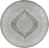 Avant Garde AVT-2300 Traditional Polyester, Polypropylene Rug AVT2300-710RD Medium Gray, Charcoal, Light Gray, Beige, Tan, Camel, Denim 90% Polyester, 10% Polypropylene 7'10" Round