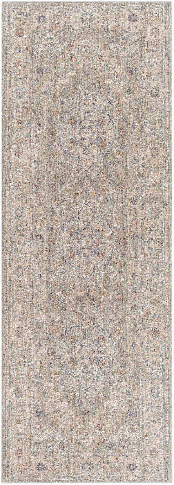 Avant Garde AVT-2301 Traditional Polyester, Polypropylene Rug AVT2301-2773 Light Gray, Medium Gray, Charcoal, Beige, Tan, Camel, Denim 90% Polyester, 10% Polypropylene 2'7" x 7'3"