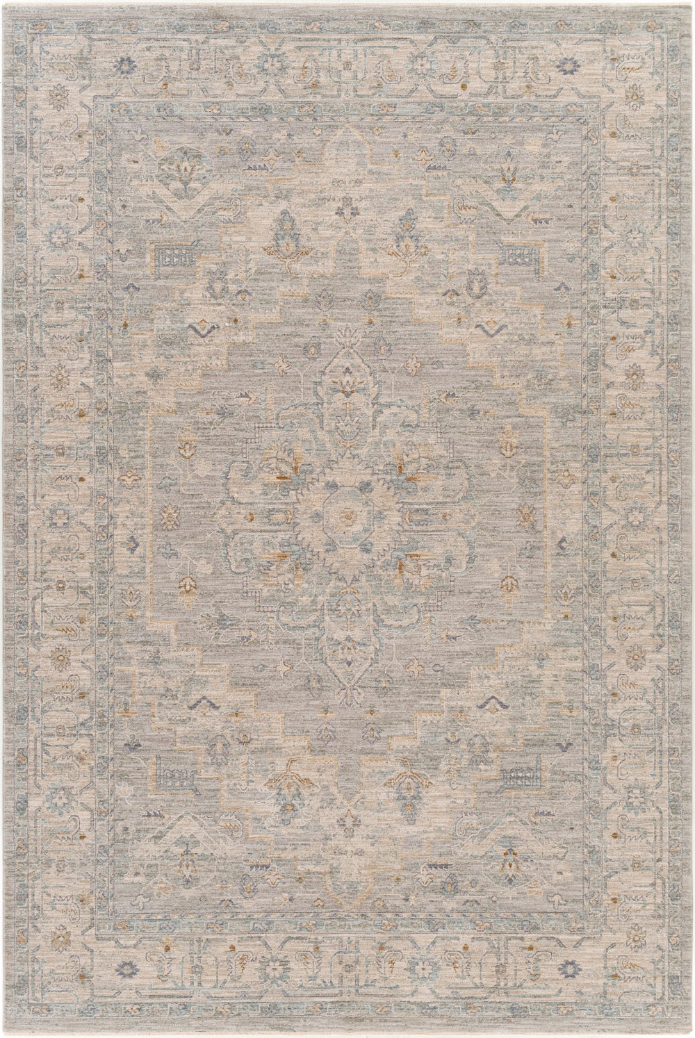 Avant Garde AVT-2301 Traditional Polyester, Polypropylene Rug AVT2301-9122 Light Gray, Medium Gray, Charcoal, Beige, Tan, Camel, Denim 90% Polyester, 10% Polypropylene 9' x 12'2"