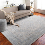 Avant Garde AVT-2302 Traditional Polyester, Polypropylene Rug AVT2302-9122 Light Gray, Medium Gray, Charcoal, Beige, Tan, Camel, Denim 90% Polyester, 10% Polypropylene 9' x 12'2"