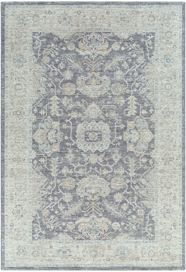 Avant Garde AVT-2303 Traditional Polyester, Polypropylene Rug AVT2303-575 Medium Gray, Charcoal, Light Gray, Beige, Tan, Camel, Denim 90% Polyester, 10% Polypropylene 5' x 7'5"