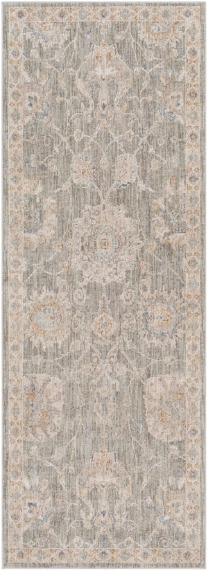 Avant Garde AVT-2305 Traditional Polyester, Polypropylene Rug AVT2305-2773 Medium Gray, Charcoal, Light Gray, Beige, Tan, Camel, Denim 90% Polyester, 10% Polypropylene 2'7" x 7'3"