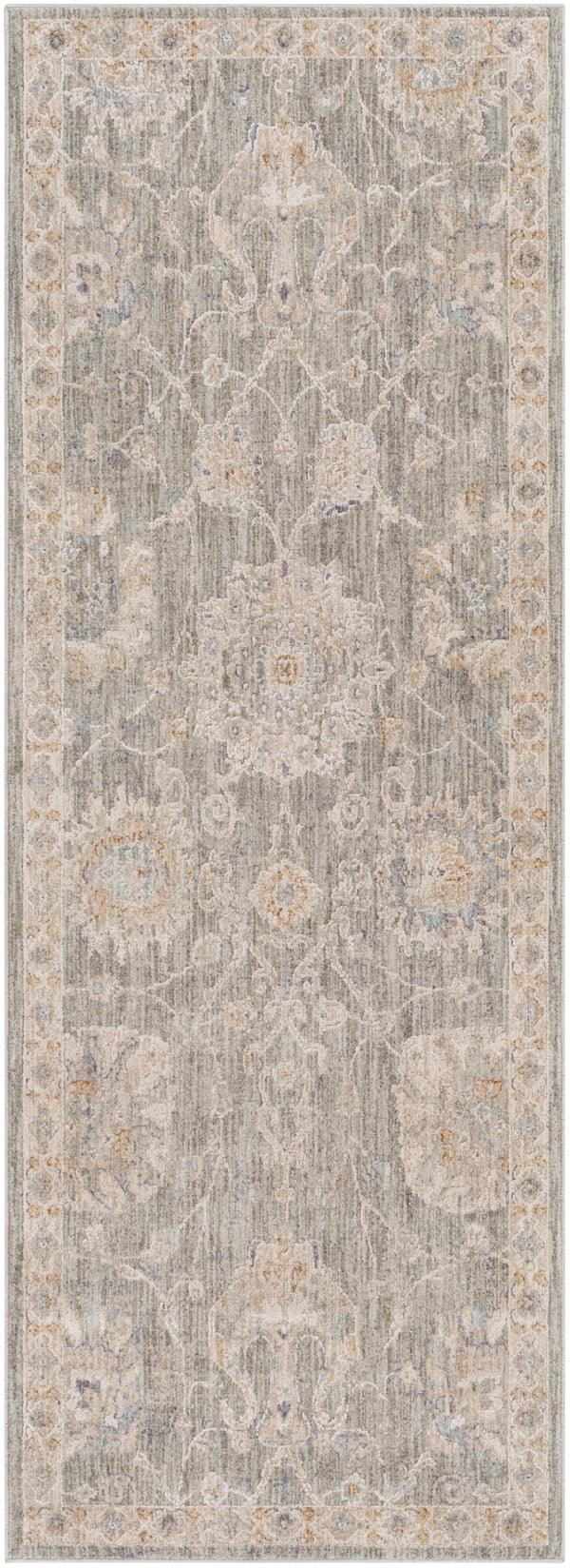 Avant Garde AVT-2305 Traditional Polyester, Polypropylene Rug AVT2305-2773 Medium Gray, Charcoal, Light Gray, Beige, Tan, Camel, Denim 90% Polyester, 10% Polypropylene 2'7" x 7'3"