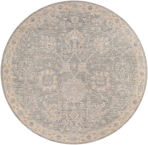 Avant Garde AVT-2305 Traditional Polyester, Polypropylene Rug AVT2305-710RD Medium Gray, Charcoal, Light Gray, Beige, Tan, Camel, Denim 90% Polyester, 10% Polypropylene 7'10" Round