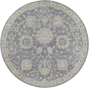 Avant Garde AVT-2306 Traditional Polyester, Polypropylene Rug AVT2306-53RD Medium Gray, Charcoal, Light Gray, Beige, Tan, Denim, Camel 90% Polyester, 10% Polypropylene 5'3" Round