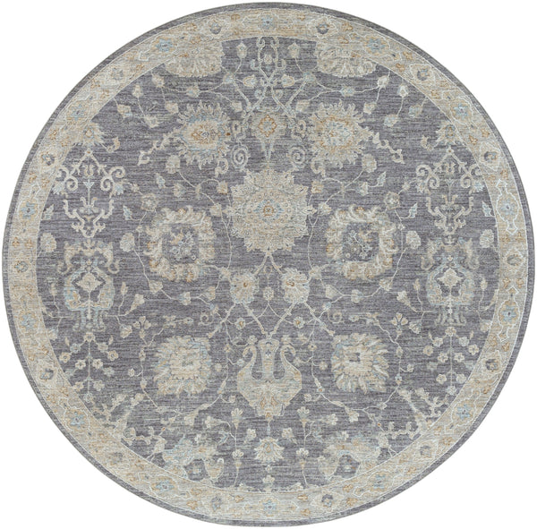 Avant Garde AVT-2306 Traditional Polyester, Polypropylene Rug AVT2306-710RD Medium Gray, Charcoal, Light Gray, Beige, Tan, Denim, Camel 90% Polyester, 10% Polypropylene 7'10" Round