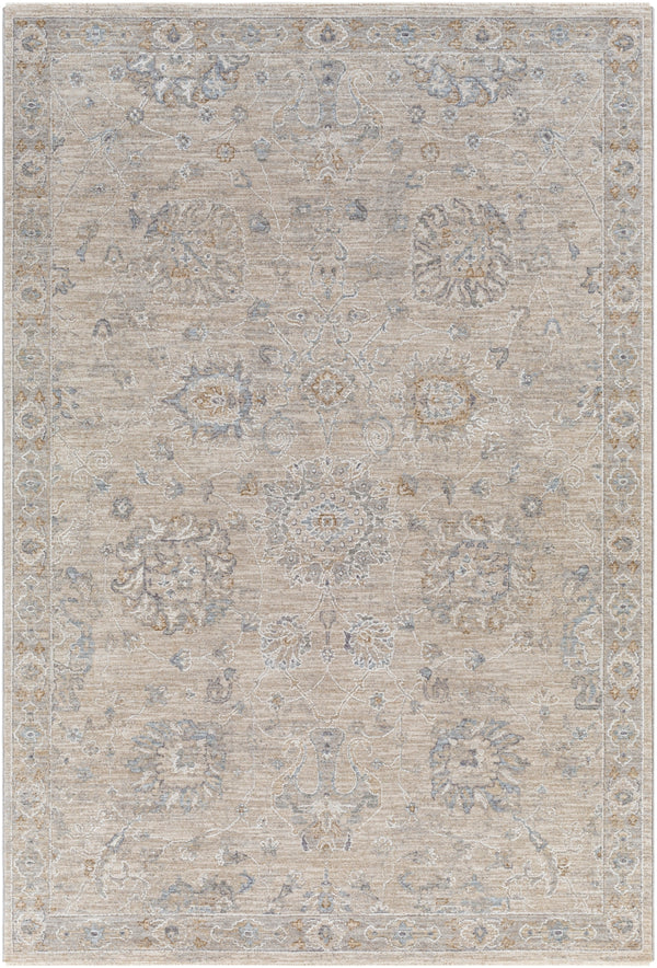 Avant Garde AVT-2307 Traditional Polyester, Polypropylene Rug AVT2307-575 Light Gray, Medium Gray, Charcoal, Beige, Tan, Denim, Camel 90% Polyester, 10% Polypropylene 5' x 7'5"