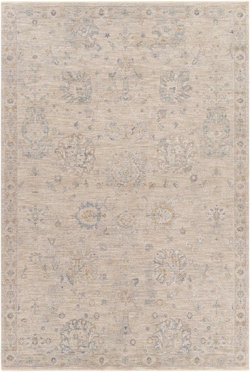 Avant Garde AVT-2307 Traditional Polyester, Polypropylene Rug AVT2307-9122 Light Gray, Medium Gray, Charcoal, Beige, Tan, Denim, Camel 90% Polyester, 10% Polypropylene 9' x 12'2"