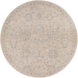 Avant Garde AVT-2307 Traditional Polyester, Polypropylene Rug AVT2307-710RD Light Gray, Medium Gray, Charcoal, Beige, Tan, Denim, Camel 90% Polyester, 10% Polypropylene 7'10" Round