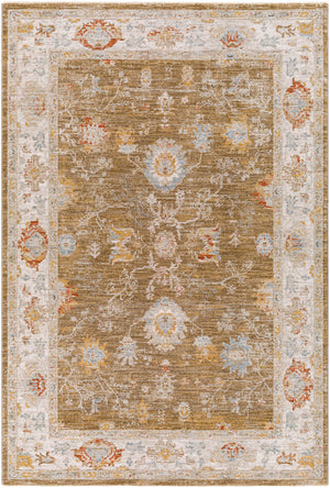 Avant Garde AVT-2308 Traditional Polyester, Polypropylene Rug AVT2308-9122 Camel, Beige, Cream, Dark Brown, Saffron, Dark Red, Denim, Sky Blue, Coral, Burnt Orange, Light Gray 90% Polyester, 10% Polypropylene 9' x 12'2"