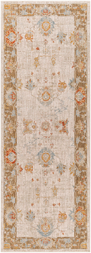 Avant Garde AVT-2309 Traditional Polyester, Polypropylene Rug AVT2309-2773 Olive, Denim, Burnt Orange, Medium Gray, Light Gray, Beige 90% Polyester, 10% Polypropylene 2'7" x 7'3"