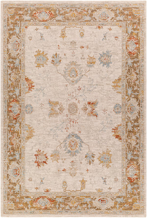 Avant Garde AVT-2309 Traditional Polyester, Polypropylene Rug AVT2309-6796 Olive, Denim, Burnt Orange, Medium Gray, Light Gray, Beige 90% Polyester, 10% Polypropylene 6'7" x 9'6"