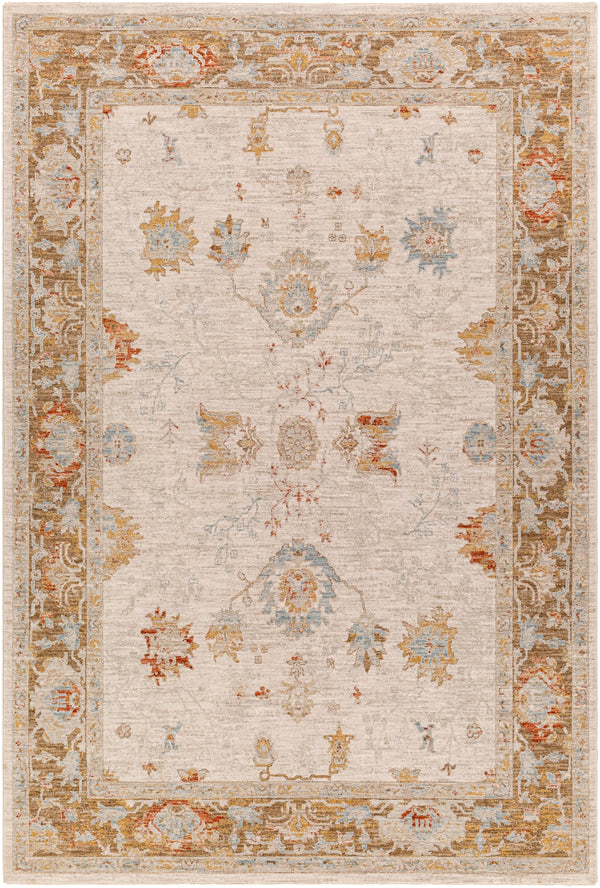 Avant Garde AVT-2309 Traditional Polyester, Polypropylene Rug AVT2309-6796 Olive, Denim, Burnt Orange, Medium Gray, Light Gray, Beige 90% Polyester, 10% Polypropylene 6'7" x 9'6"