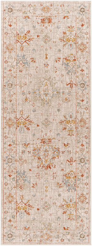 Avant Garde AVT-2311 Traditional Polyester, Polypropylene Rug AVT2311-2773 Burnt Orange, Olive, Denim, Medium Gray, Light Gray, Beige 90% Polyester, 10% Polypropylene 2'7" x 7'3"