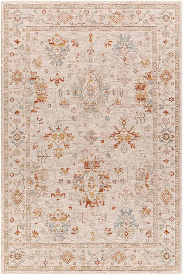 Avant Garde AVT-2311 Traditional Polyester, Polypropylene Rug AVT2311-6796 Burnt Orange, Olive, Denim, Medium Gray, Light Gray, Beige 90% Polyester, 10% Polypropylene 6'7" x 9'6"