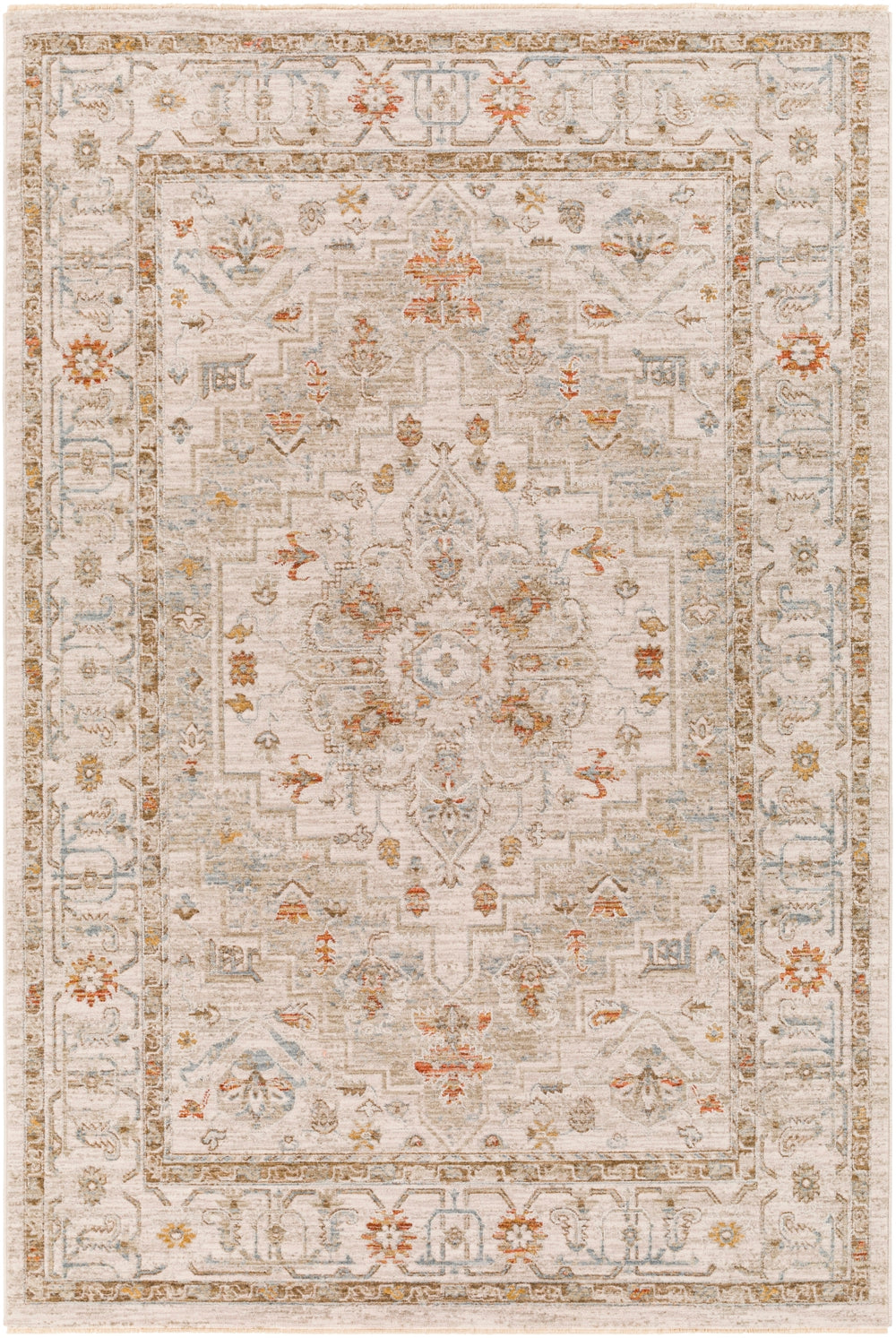 Avant Garde AVT-2313 Traditional Polyester, Polypropylene Rug AVT2313-9122 Sage, Olive, Mustard, Burnt Orange, Denim, Medium Gray, Light Gray, Beige 90% Polyester, 10% Polypropylene 9' x 12'2"