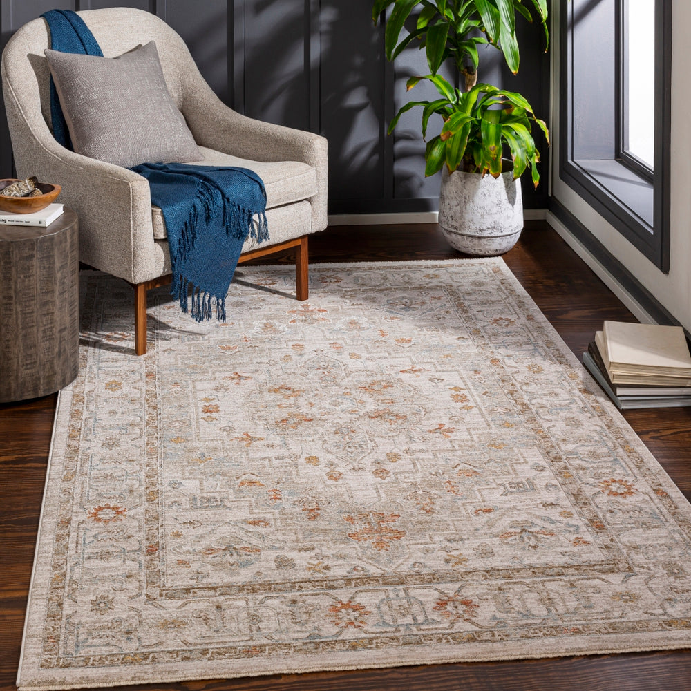 Avant Garde AVT-2313 Traditional Polyester, Polypropylene Rug AVT2313-9122 Sage, Olive, Mustard, Burnt Orange, Denim, Medium Gray, Light Gray, Beige 90% Polyester, 10% Polypropylene 9' x 12'2"