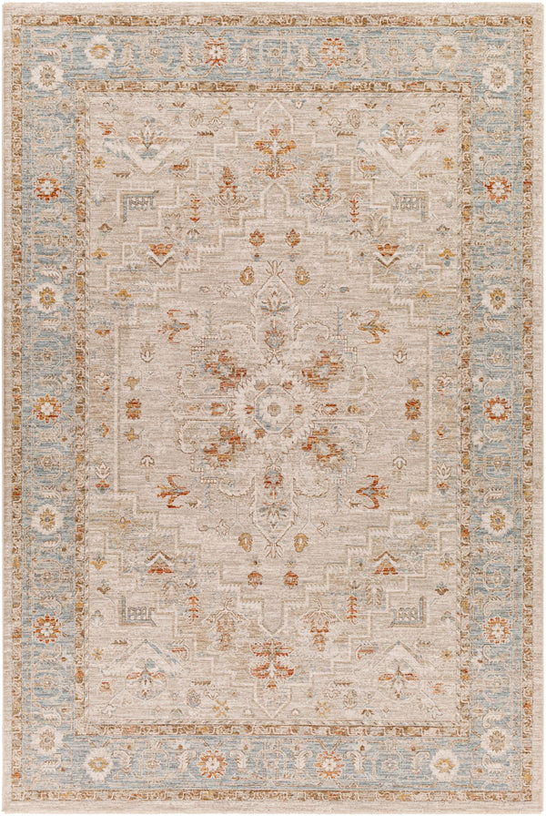 Avant Garde AVT-2316 Traditional Polyester, Polypropylene Rug AVT2316-6796 Sage, Olive, Burnt Orange, Denim, Mustard, Medium Gray, Light Gray, Beige 90% Polyester, 10% Polypropylene 6'7" x 9'6"