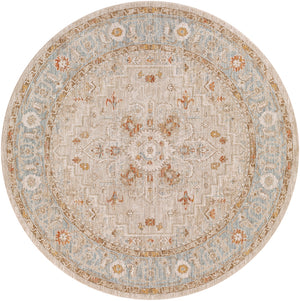 Avant Garde AVT-2316 Traditional Polyester, Polypropylene Rug AVT2316-710RD Sage, Olive, Burnt Orange, Denim, Mustard, Medium Gray, Light Gray, Beige 90% Polyester, 10% Polypropylene 7'10" Round