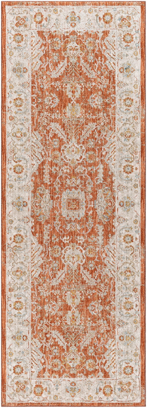 Avant Garde AVT-2317 Traditional Polyester, Polypropylene Rug AVT2317-2773 Burnt Orange, Mustard, Olive, Denim, Sage, Medium Gray, Light Gray, Beige 90% Polyester, 10% Polypropylene 2'7" x 7'3"