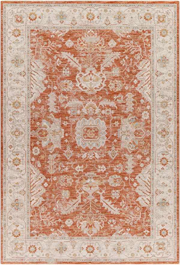 Avant Garde AVT-2317 Traditional Polyester, Polypropylene Rug AVT2317-6796 Burnt Orange, Mustard, Olive, Denim, Sage, Medium Gray, Light Gray, Beige 90% Polyester, 10% Polypropylene 6'7" x 9'6"