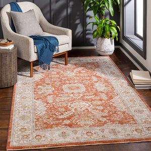 Avant Garde AVT-2317 Traditional Polyester, Polypropylene Rug AVT2317-9122 Burnt Orange, Mustard, Olive, Denim, Sage, Medium Gray, Light Gray, Beige 90% Polyester, 10% Polypropylene 9' x 12'2"