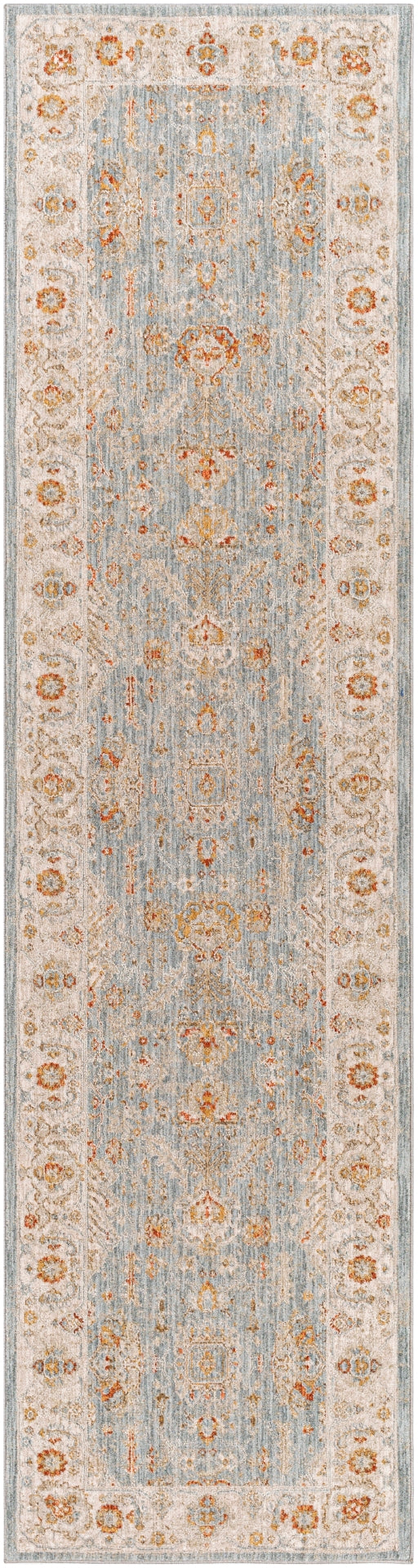 Avant Garde AVT-2318 Traditional Polyester, Polypropylene Rug AVT2318-2710 Denim, Sage, Burnt Orange, Olive, Mustard, Medium Gray, Light Gray, Beige 90% Polyester, 10% Polypropylene 2'7" x 10'