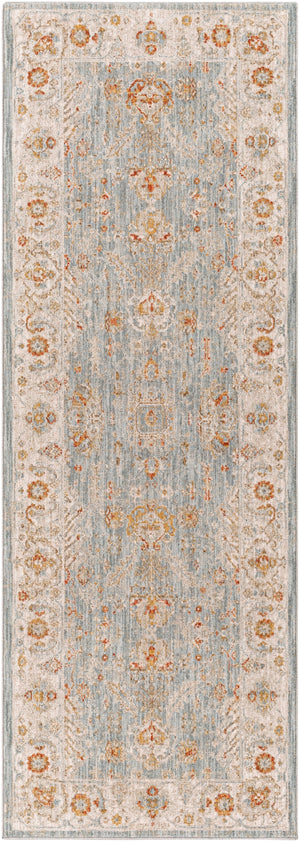 Avant Garde AVT-2318 Traditional Polyester, Polypropylene Rug AVT2318-2773 Denim, Sage, Burnt Orange, Olive, Mustard, Medium Gray, Light Gray, Beige 90% Polyester, 10% Polypropylene 2'7" x 7'3"