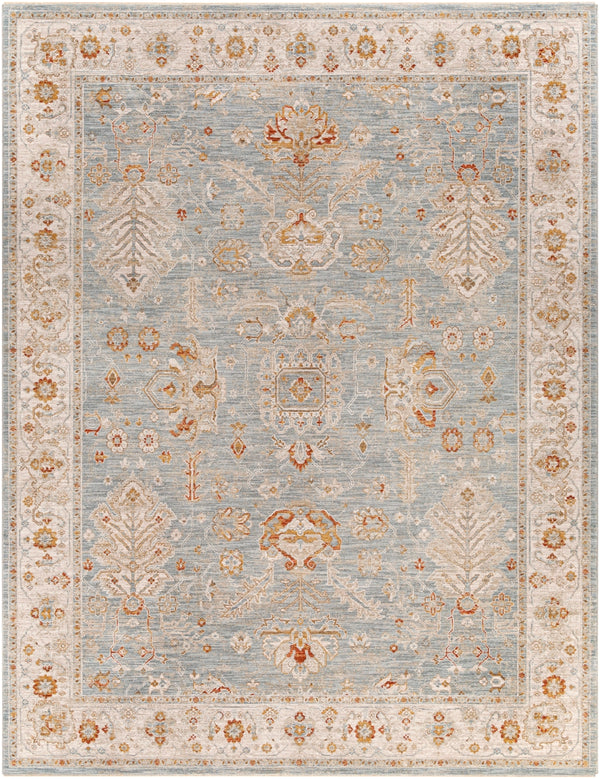 Avant Garde AVT-2318 Traditional Polyester, Polypropylene Rug AVT2318-710103 Denim, Sage, Burnt Orange, Olive, Mustard, Medium Gray, Light Gray, Beige 90% Polyester, 10% Polypropylene 7'10" x 10'3"