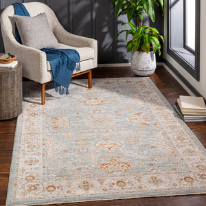 Avant Garde AVT-2318 Traditional Polyester, Polypropylene Rug AVT2318-9122 Denim, Sage, Burnt Orange, Olive, Mustard, Medium Gray, Light Gray, Beige 90% Polyester, 10% Polypropylene 9' x 12'2"