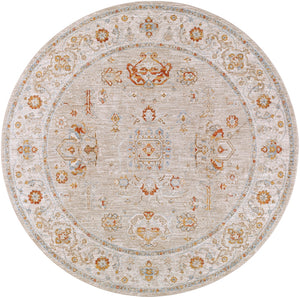 Avant Garde AVT-2319 Traditional Polyester, Polypropylene Rug AVT2319-710RD Sage, Olive, Burnt Orange, Mustard, Denim, Medium Gray, Light Gray, Beige 90% Polyester, 10% Polypropylene 7'10" Round