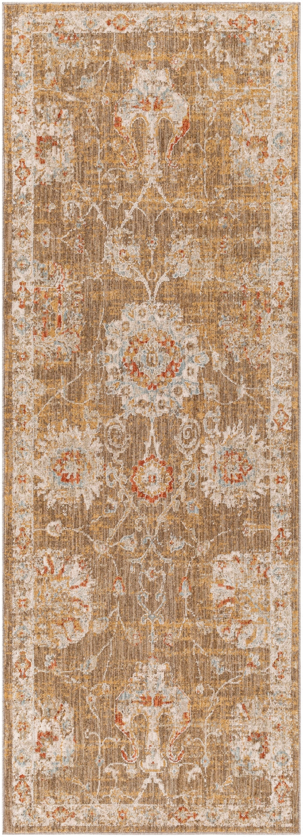 Avant Garde AVT-2320 Traditional Polyester, Polypropylene Rug AVT2320-2773 Burnt Orange, Denim, Olive, Mustard, Medium Gray, Light Gray, Beige 90% Polyester, 10% Polypropylene 2'7" x 7'3"