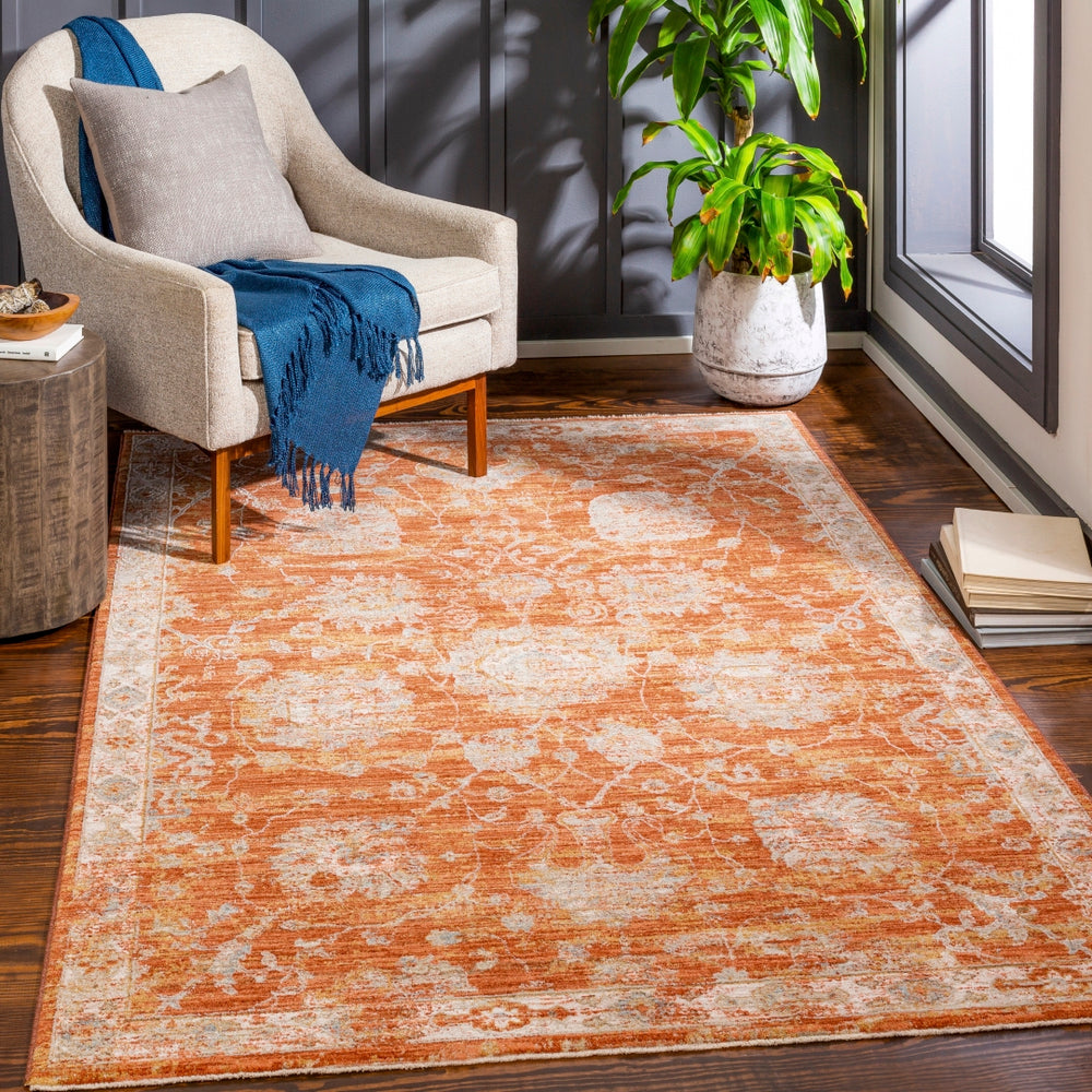 Avant Garde AVT-2321 Traditional Polyester, Polypropylene Rug AVT2321-9122 Burnt Orange, Olive, Denim, Medium Gray, Beige, Cream 90% Polyester, 10% Polypropylene 9' x 12'2"