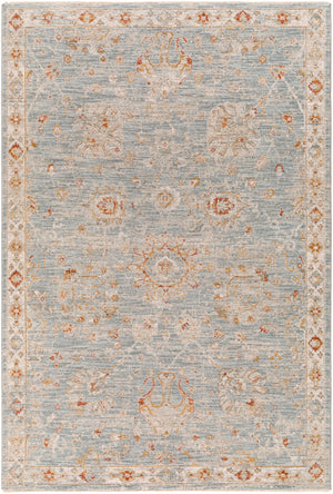 Avant Garde AVT-2322 Traditional Polyester, Polypropylene Rug AVT2322-9122 Denim, Pale Blue, Burnt Orange, Mustard, Olive, Light Gray, Beige 90% Polyester, 10% Polypropylene 9' x 12'2"