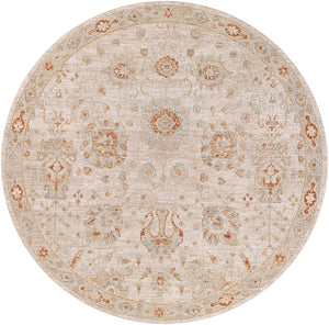 Avant Garde AVT-2323 Traditional Polyester, Polypropylene Rug AVT2323-710RD Burnt Orange, Mustard, Olive, Sage, Denim, Medium Gray, Light Gray, Beige 90% Polyester, 10% Polypropylene 7'10" Round