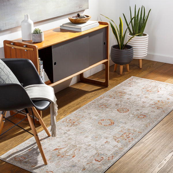 Avant Garde AVT-2323 Traditional Polyester, Polypropylene Rug AVT2323-2773 Burnt Orange, Mustard, Olive, Sage, Denim, Medium Gray, Light Gray, Beige 90% Polyester, 10% Polypropylene 2'7" x 7'3"