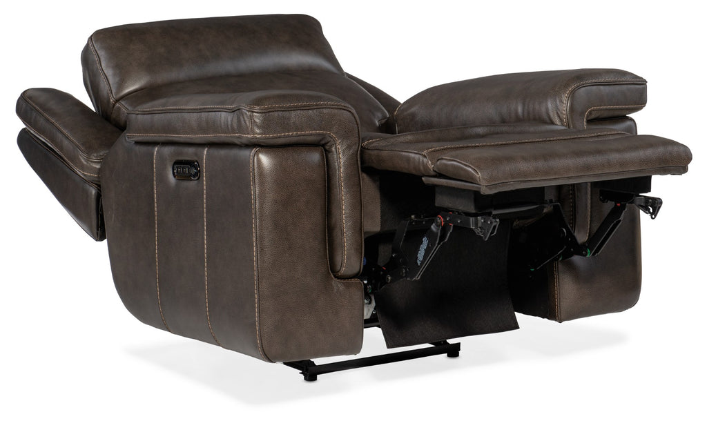 Hooker Furniture Montel Lay Flat Power Recliner with Power Headrest & Lumbar SS705-PHL1-095
