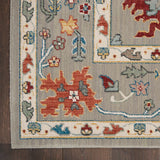 Nourison Parisa PSA03 French Country Machine Made Loom-woven Indoor Area Rug Grey 5'3" x 7'5" 99446858160