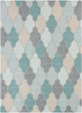 Pollack AWAH-2036 Cottage Wool Rug AWAH2036-811 Medium Gray, Charcoal, Sage, Teal, Seafoam, Taupe 100% Wool 8' x 11'