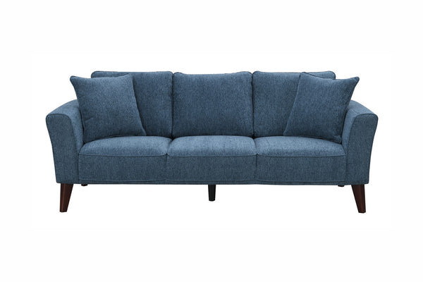 Porter Designs Percy Soft Microfiber Contemporary Sofa Blue 01-33C-01-5311