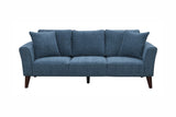 Porter Designs Percy Soft Microfiber Contemporary Sofa Blue 01-33C-01-5311